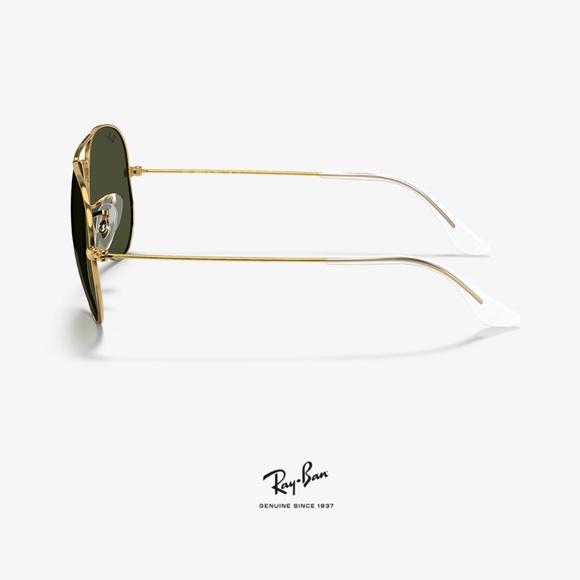 Ray-Ban Gold and Green Aviator Sunglasses - Picture 3 of 5